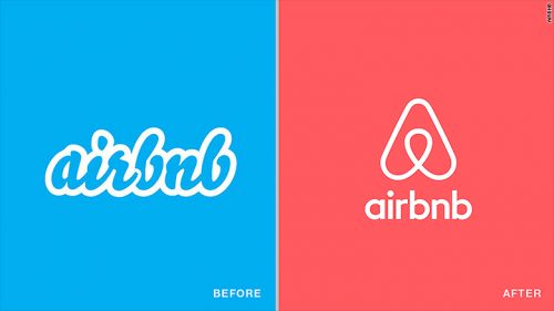 Airbnb old and new logos
